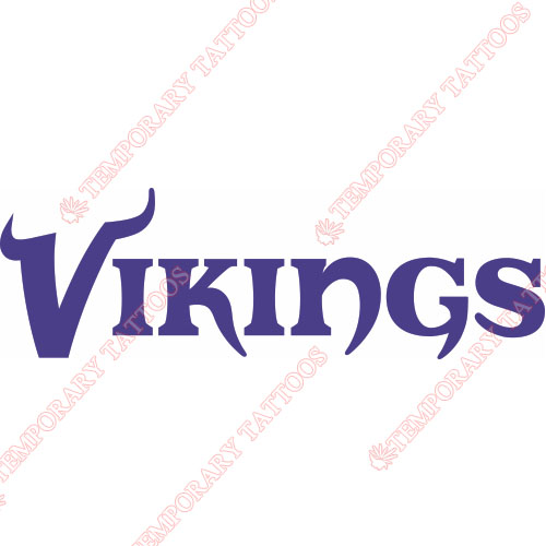 Minnesota Vikings Customize Temporary Tattoos Stickers NO.589